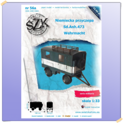 ŚzK 056a Niemiecka przyczepa Sd.Anch. 473 Wehrmacht 1:33