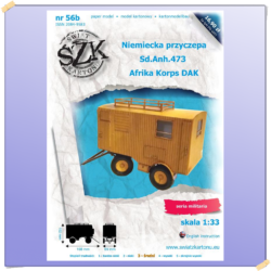 ŚzK 056b Niemiecka przyczepa Sd.Anch. 473 Afrika Korps 1:33
