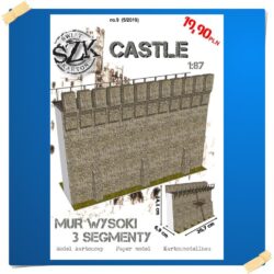 ŚzK C009 CASTLE Mury wysokie 3 segmenty 1:87