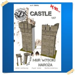 ŚzK C011 CASTLE Mury wysokie rogi zewnętrzne 1:87