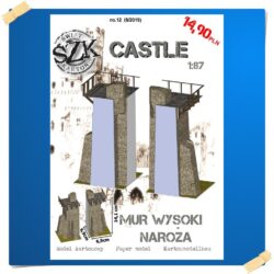 ŚzK C012 CASTLE Mury wysokie rogi wewnętrzne 1:87