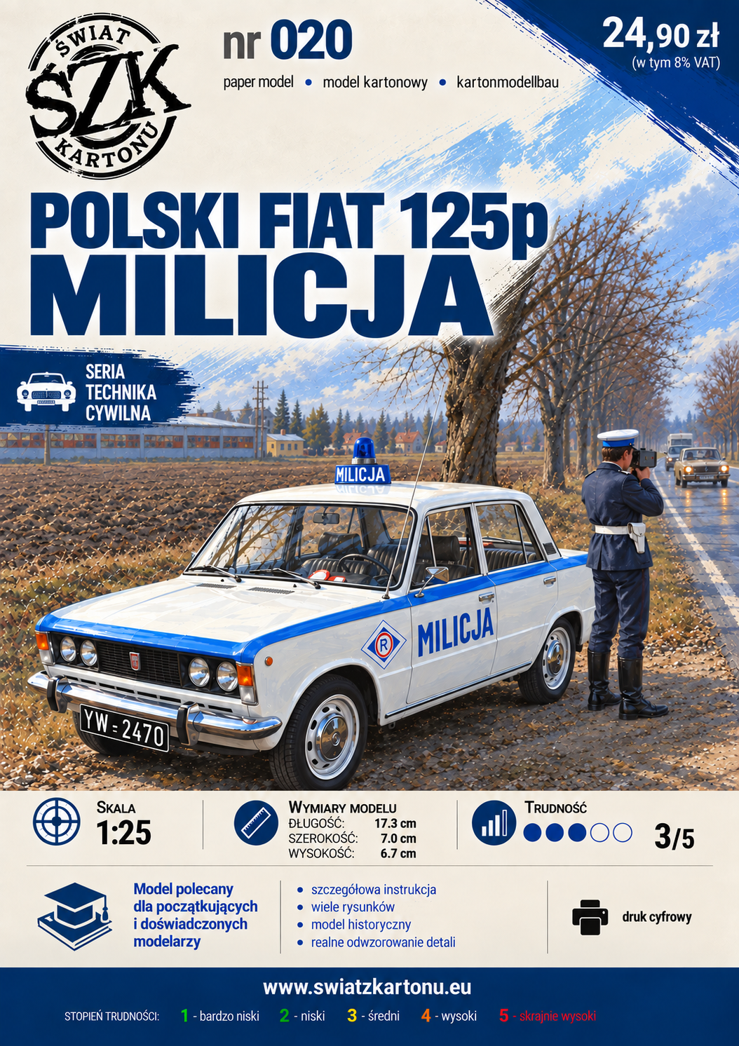 ŚzK 020 Fiat 125p 1:25 NEW