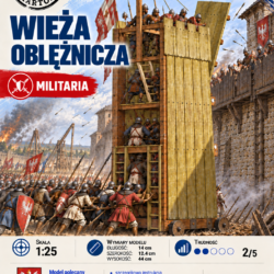 Wieża oblężnicza 1:25 – model kartonowy średniowiecznej machiny oblężniczej – ŚzK 022