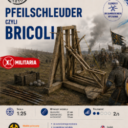 Pfeilschleuder (Bricoli) 1:25 – model kartonowy średniowiecznej machiny miotającej – ŚzK 025