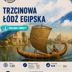 Trzcinowa łódź egipska 1:25 – model kartonowy starożytnej łodzi z Egiptu – ŚzK 034