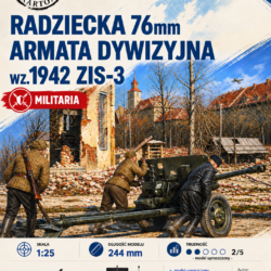 ZIS-3 76 mm wz. 1942 1:25 – model kartonowy radzieckiej armaty dywizyjnej – ŚzK 042
