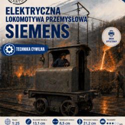 Siemens – elektryczna lokomotywa przemysłowa 1:25 – model kartonowy – ŚzK 044