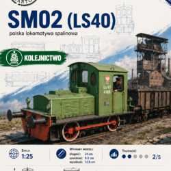 SM02 (Ls40) 1:25 – model kartonowy polskiej lokomotywy spalinowej – ŚzK 050