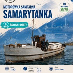 Samarytanka 1:50 – model kartonowy motorówki sanitarnej + gratis model 1:200 – ŚzK 051