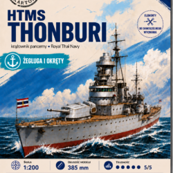 HTMS Thonburi 1:200 – model kartonowy tajskiego krążownika pancernego – ŚzK 054