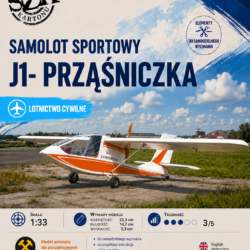 J1 Prząśniczka 1:33 – model kartonowy polskiego samolotu sportowego – ŚzK 024