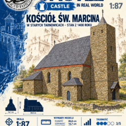 Kościół św. Marcina w Starych Tarnowicach 1:87 (H0) – model kartonowy zabytkowego kościoła – ŚzK C005