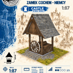 Studnia miejska – Zamek Cochem 1:87 (H0) – model kartonowy średniowiecznej studni – ŚzK C014