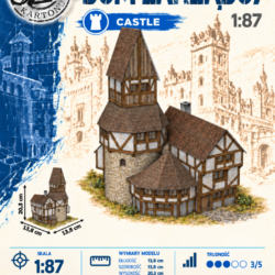 Dom zarządcy 1:87 (H0) – model kartonowy średniowiecznego budynku – ŚzK C018