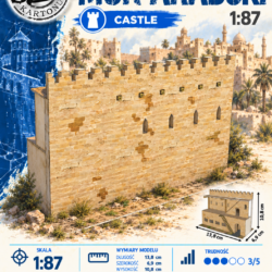 Mur arabski 1:87 (H0) – model kartonowy średniowiecznego muru obronnego – ŚzK C021