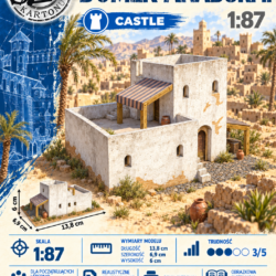 Domek arabski II 1:87 (H0) – model kartonowy zabudowy orientalnej – ŚzK C025
