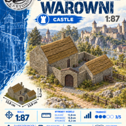 Podzamcze warowni 1:87 (H0) – model kartonowy średniowiecznej zabudowy – ŚzK C026